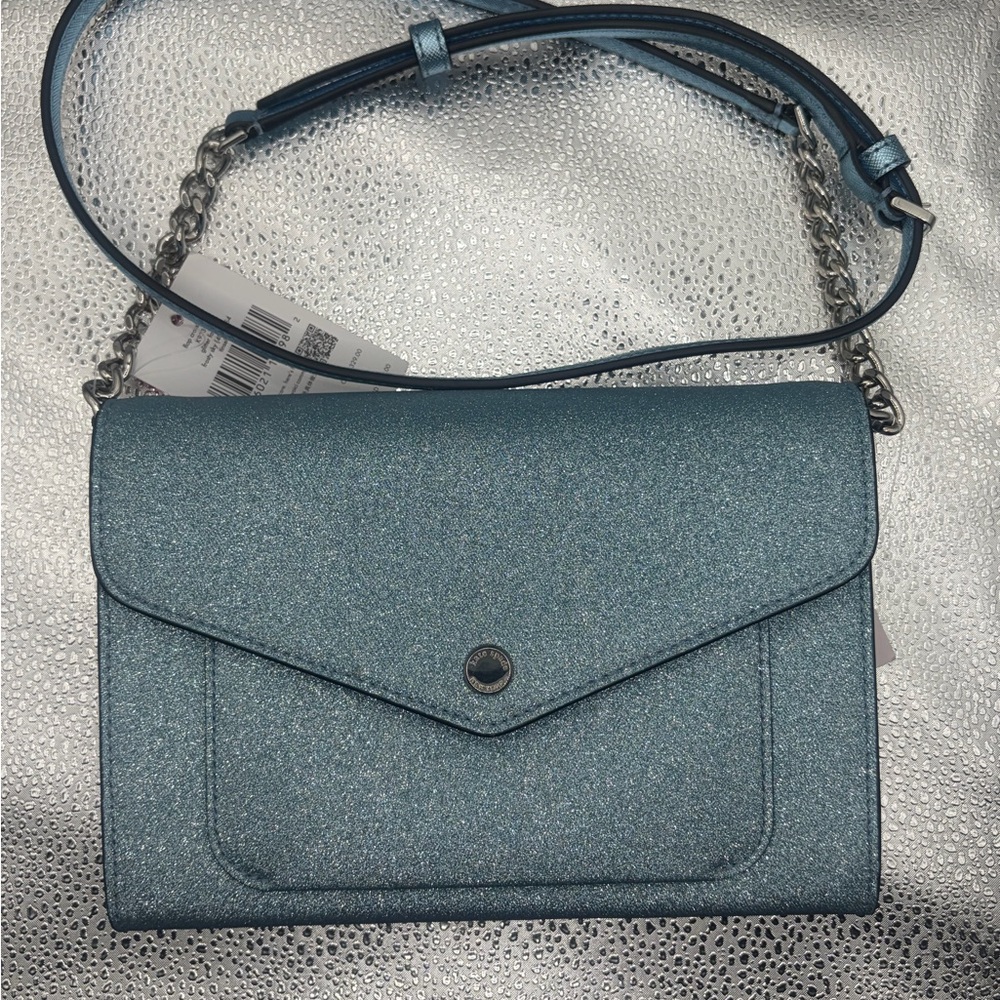 Kate Spade Glittery Blue Crossbody Bag